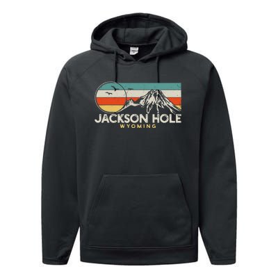 Jackson Hole Wyoming Travel Performance Fleece Hoodie