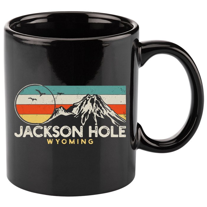Jackson Hole Wyoming Travel 11oz C Handle Ceramic Mug