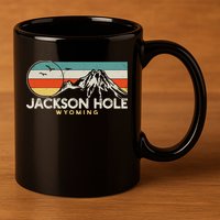 Jackson Hole Wyoming Travel 11oz C Handle Ceramic Mug