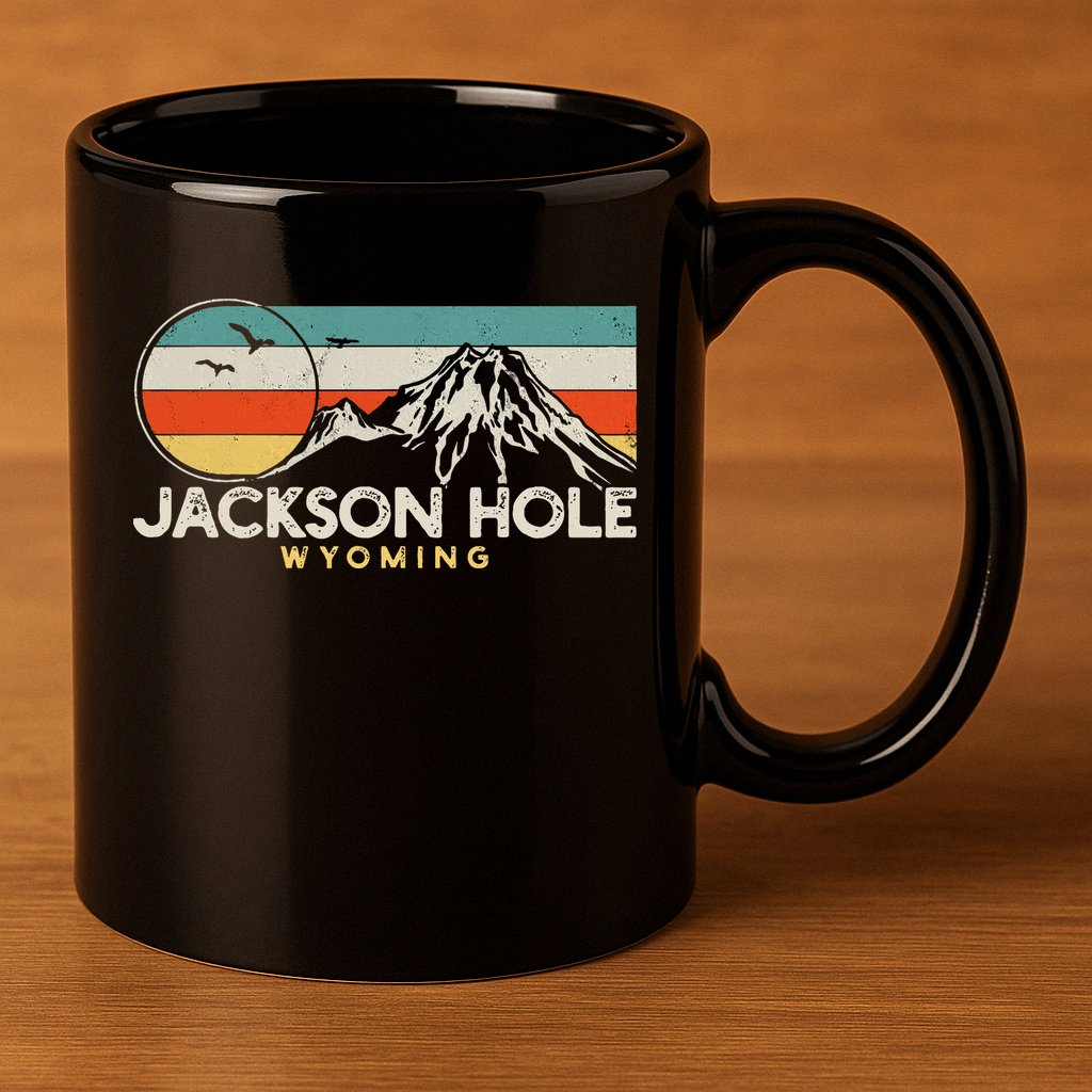 Jackson Hole Wyoming Travel 11oz C Handle Ceramic Mug