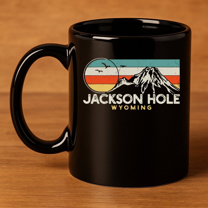 Jackson Hole Wyoming Travel 11oz C Handle Ceramic Mug