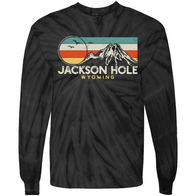 Jackson Hole Wyoming Travel Tie-Dye Long Sleeve Shirt