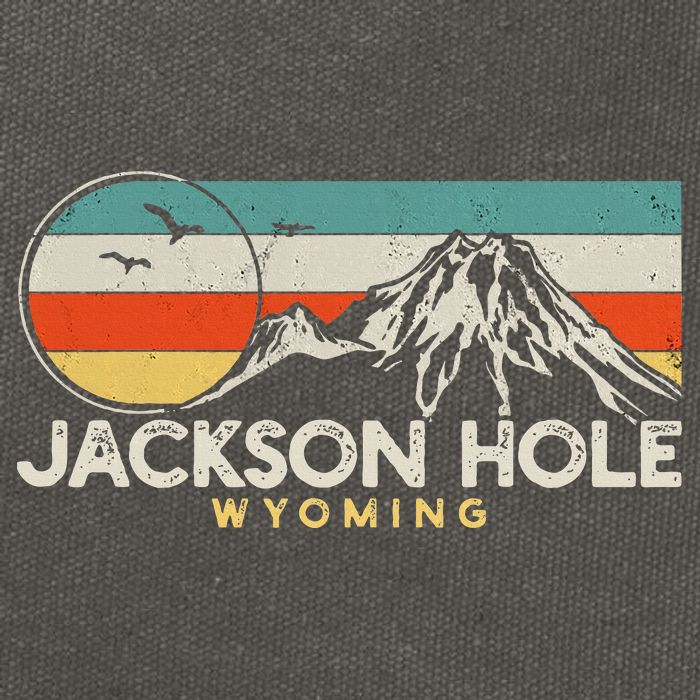 Jackson Hole Wyoming Travel Cotton Canvas Backpack