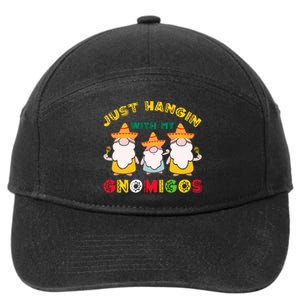 Just Hanging With My Gnomigos Mexican Pride Cinco De Mayo 7-Panel Snapback Hat