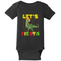 Kids Let's Fiesta Mexican Dino Trex Cinco De Mayo Toddler Boys Baby Bodysuit