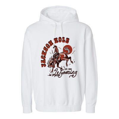 Jackson Hole Wyoming Garment-Dyed Fleece Hoodie