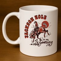 Jackson Hole Wyoming 11oz C Handle Ceramic Mug