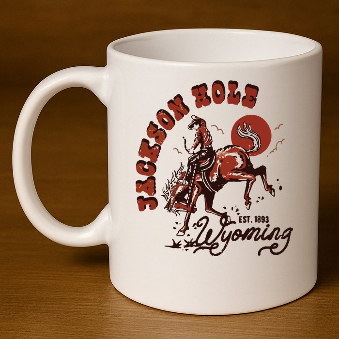 Jackson Hole Wyoming 11oz C Handle Ceramic Mug