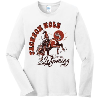 Jackson Hole Wyoming Ladies Long Sleeve Shirt