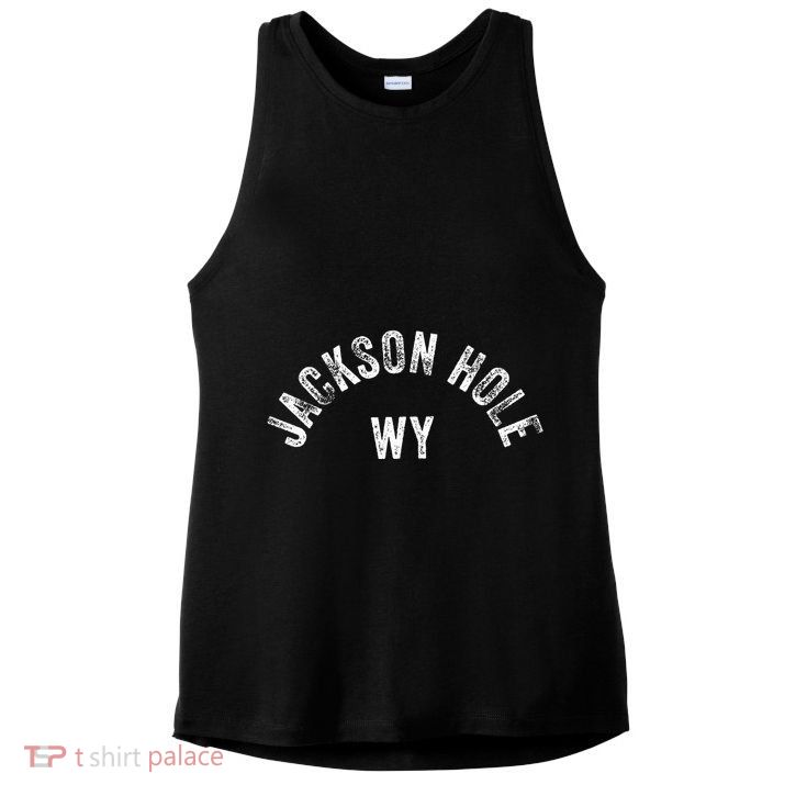 Jackson Hole Wy Cool Vintage Wyoming Rustic Jackson Classic Ladies PosiCharge Tri-Blend Wicking Tank