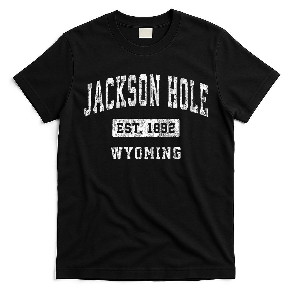 Jackson Hole Wyoming Wy Vintage Established Sports T-Shirt