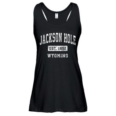 Jackson Hole Wyoming Wy Vintage Established Sports Ladies Essential Flowy Tank