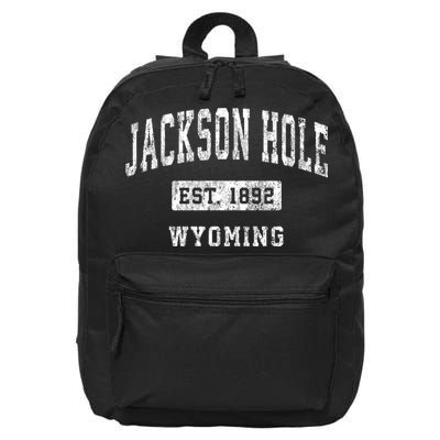 Jackson Hole Wyoming Wy Vintage Established Sports 16 in Basic Backpack