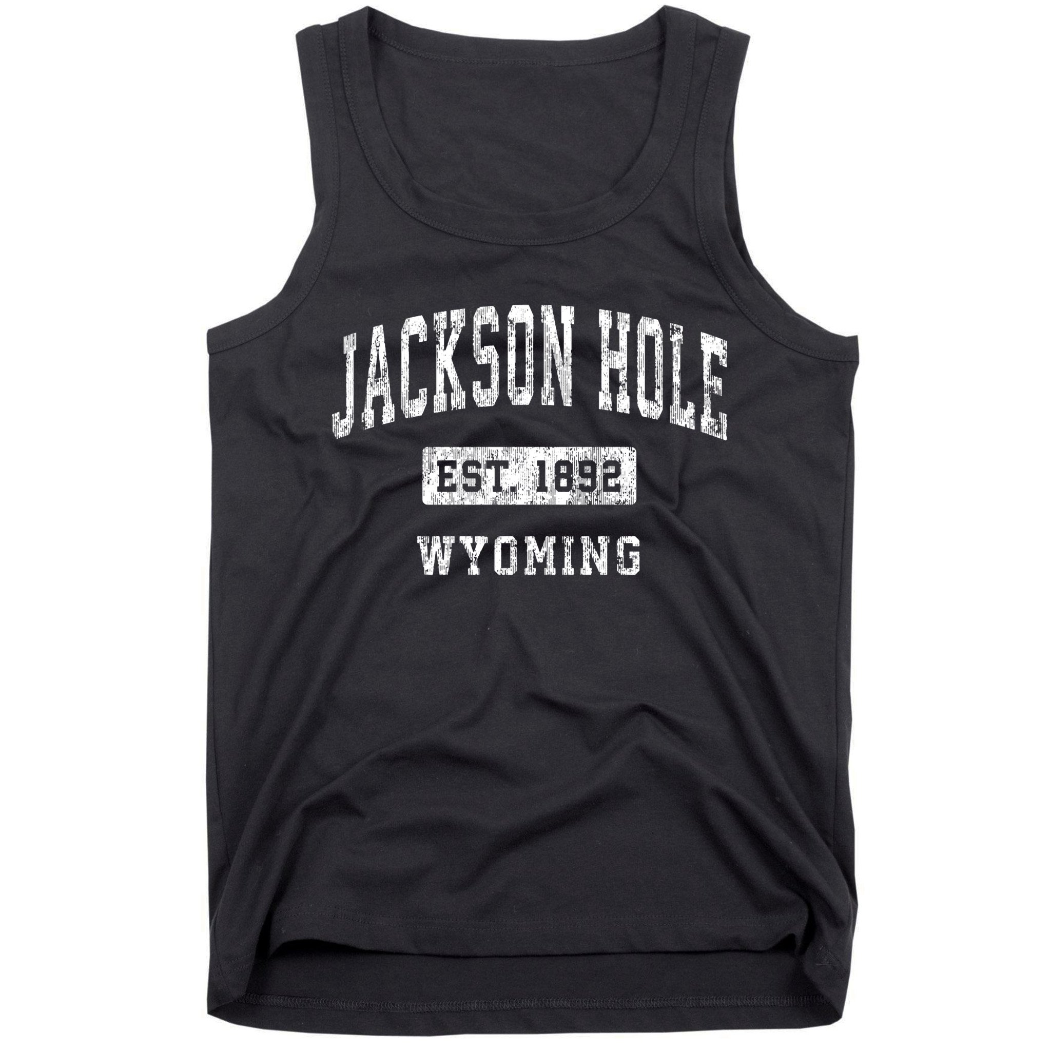 Jackson Hole Wyoming Wy Vintage Established Sports Tank Top