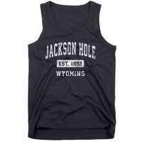 Jackson Hole Wyoming Wy Vintage Established Sports Tank Top