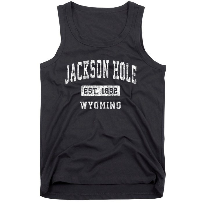 Jackson Hole Wyoming Wy Vintage Established Sports Tank Top