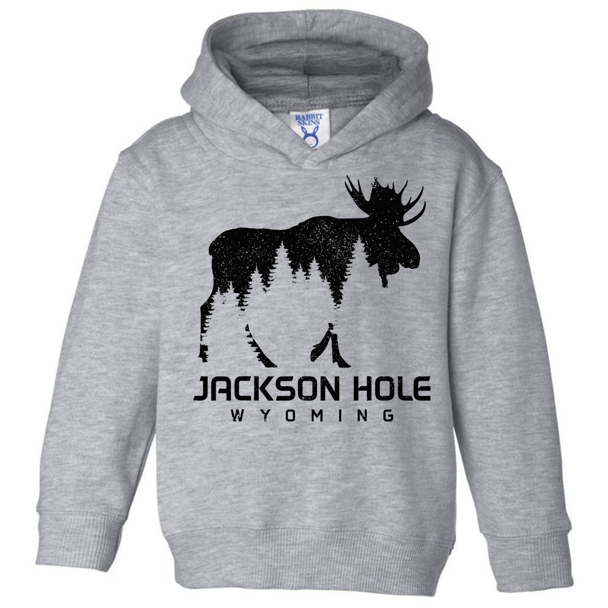 Jackson Hole Wyoming Vintage Moose Souvenir Pride Toddler Hoodie