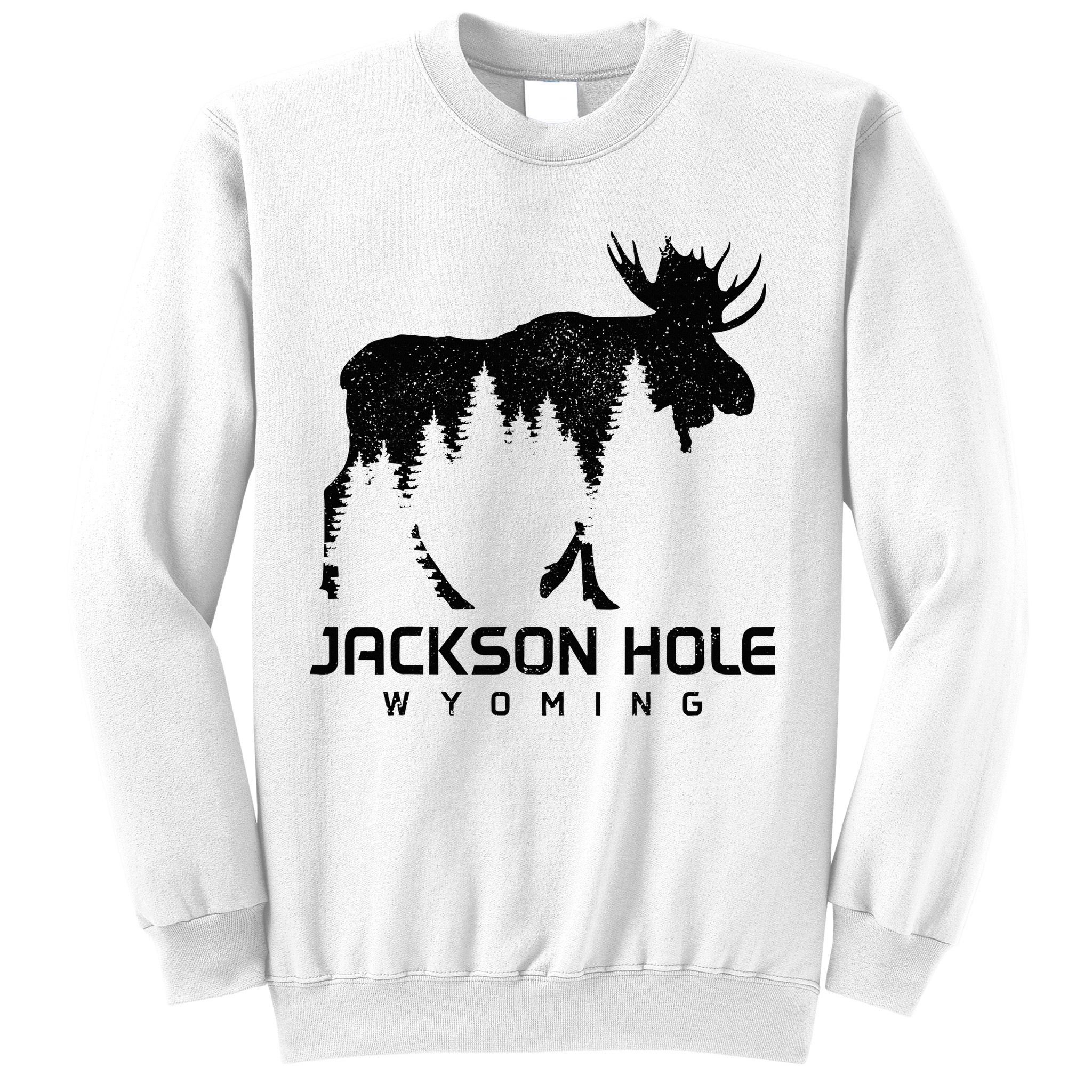 Jackson Hole Wyoming Vintage Moose Souvenir Pride Sweatshirt
