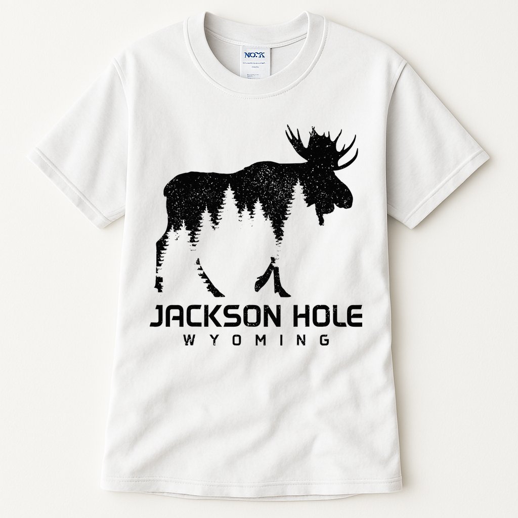 Jackson Hole Wyoming Vintage Moose Souvenir Pride Tall T-Shirt