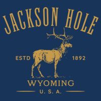 Jackson Hole Wyoming USA Estd 1892 with Elk Souvenir Design Cooling Performance Crew T-Shirt