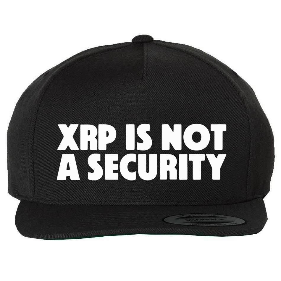 Jeremy Hogan Xrp Is Not A Security Wool Snapback Cap