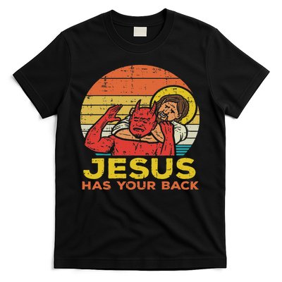 Jesus Has Your Back Jiu Jitsu Retro Christian Women T-Shirt