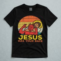Jesus Has Your Back Jiu Jitsu Retro Christian Women T-Shirt