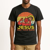 Jesus Has Your Back Jiu Jitsu Retro Christian Women Tall T-Shirt