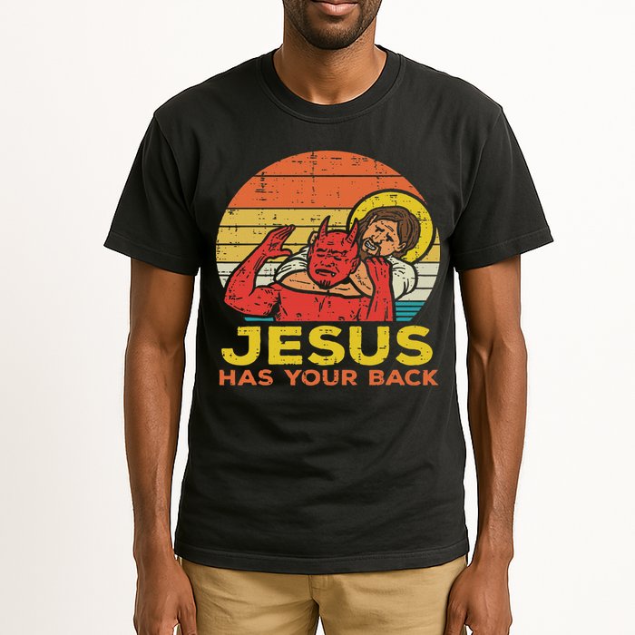 Jesus Has Your Back Jiu Jitsu Retro Christian Women Tall T-Shirt