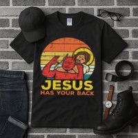 Jesus Has Your Back Jiu Jitsu Retro Christian Women Tall T-Shirt
