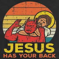 Jesus Has Your Back Jiu Jitsu Retro Christian Women 11oz C Handle Ceramic Mug