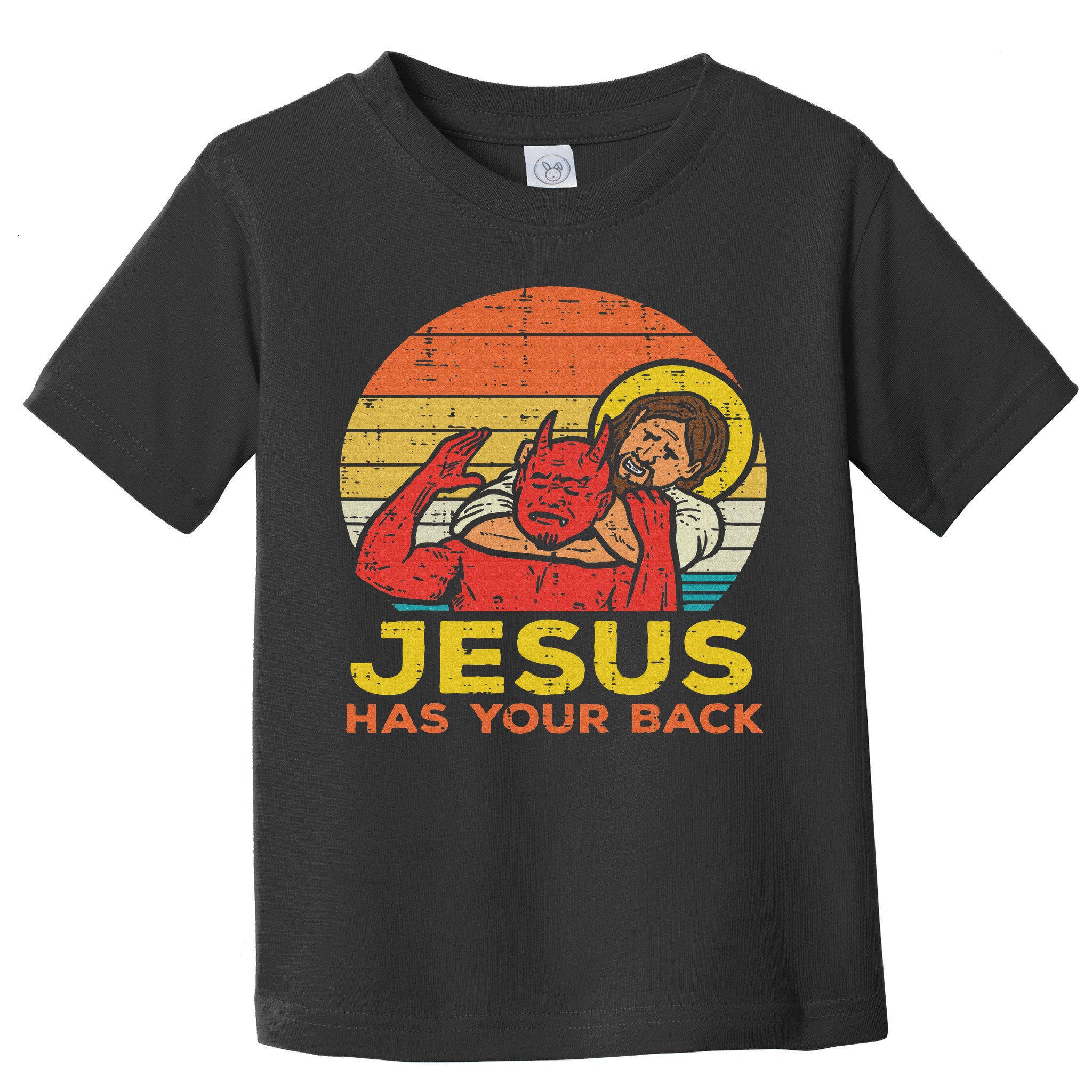 Jesus Has Your Back Jiu Jitsu Retro Christian Women Toddler T-Shirt