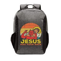 Jesus Has Your Back Jiu Jitsu Retro Christian Women Vector Backpack