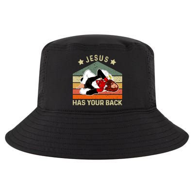 Jesus Has Your Back Brazilian Jiu Jitsu Jesus Cool Comfort Performance Bucket Hat