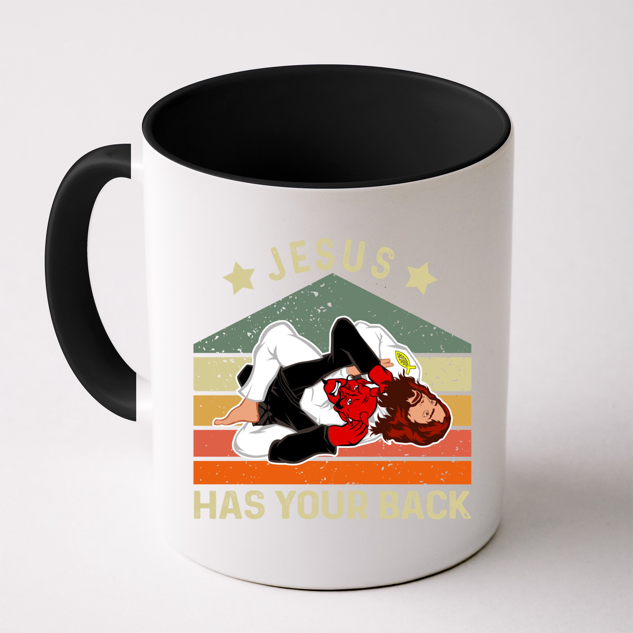 Jesus Has Your Back Brazilian Jiu Jitsu Jesus Mug