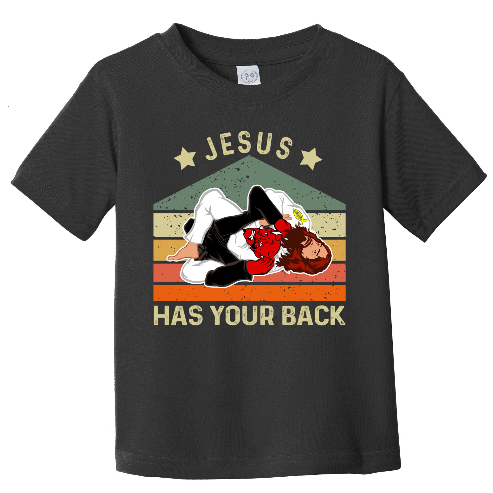 Jesus Has Your Back Brazilian Jiu Jitsu Jesus Toddler T-Shirt