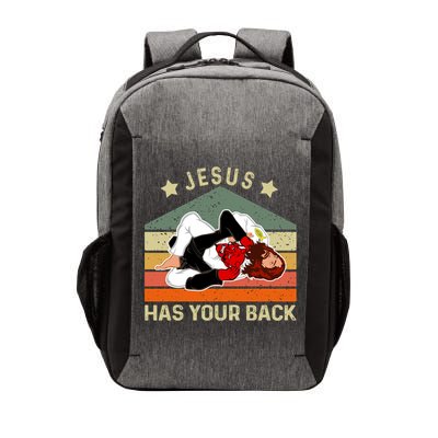 Jesus Has Your Back Brazilian Jiu Jitsu Jesus Vector Backpack