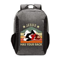 Jesus Has Your Back Brazilian Jiu Jitsu Jesus Vector Backpack