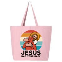 Jesus Has Your Back Fighting Devil Retro Sunset 25L Jumbo Tote