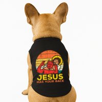 Jesus Has Your Back Jiu Jitsu Retro Christian Doggie Tank