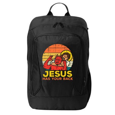 Jesus Has Your Back Jiu Jitsu Retro Christian City Backpack