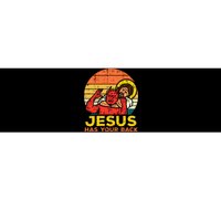 Jesus Has Your Back Jiu Jitsu Retro Christian Bumper Sticker