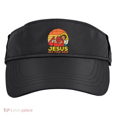 Jesus Has Your Back Jiu Jitsu Retro Christian Adult Drive Performance Visor