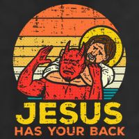 Jesus Has Your Back Jiu Jitsu Retro Christian 15oz Campfire Ceramic Mug
