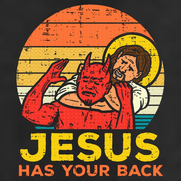 Jesus Has Your Back Jiu Jitsu Retro Christian 15oz Campfire Ceramic Mug
