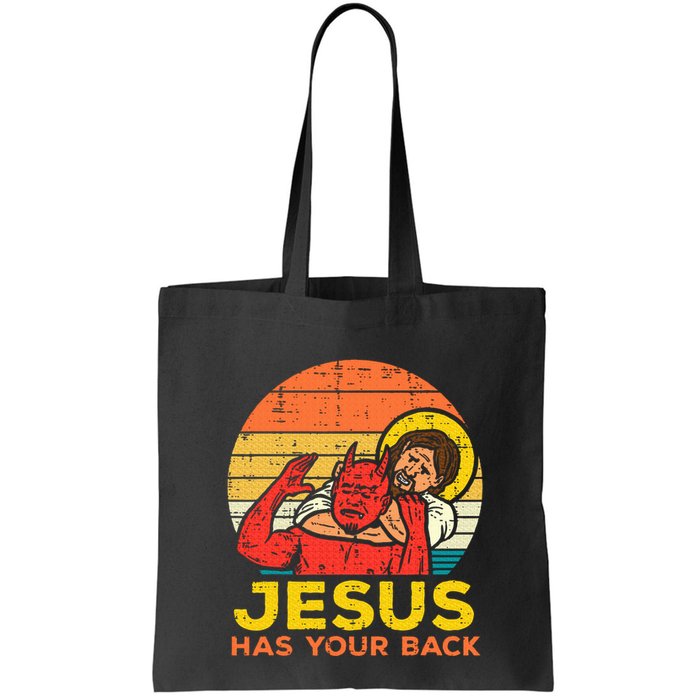 Jesus Has Your Back Jiu Jitsu Retro Christian Bag