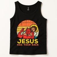 Jesus Has Your Back Jiu Jitsu Retro Christian Tank Top