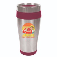 Jesus Has Your Back Jiu Jitsu Retro Christian 16oz Travel Tumbler
