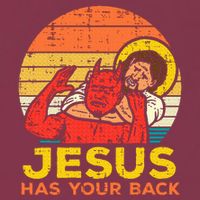 Jesus Has Your Back Jiu Jitsu Retro Christian 16oz Travel Tumbler