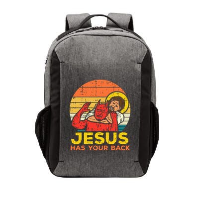 Jesus Has Your Back Jiu Jitsu Retro Christian Vector Backpack
